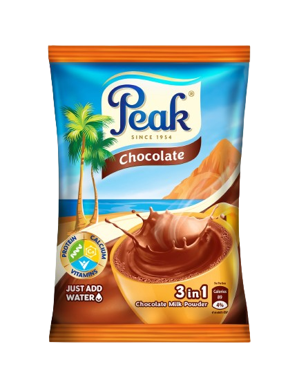 Peak 3 in 1 Chocolate Milk Powder Pouch