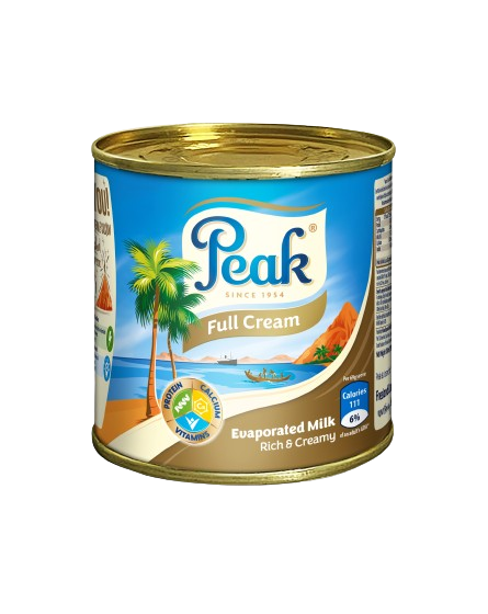 Peak Full Cream Unsweetened Evaporated Milk Tin